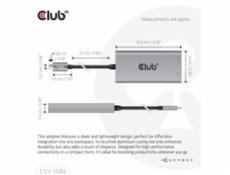 Club3D Video hub Thunderbolt 3 na 2x DP, Dual 4K60Hz nebo Single 8K60Hz/4K120Hz