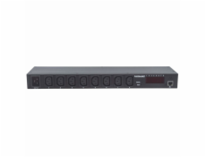 Intellinet 19 Intelligent 8-Port PDU 19 Rackmountable C13 Intelligent Power Distribution Unit; Monitory Power Temperature and Humidity (Euro 2-pin plug)