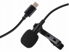 Klopový jack mikrofón s klipom 1,5m USB-C Puluz PU425