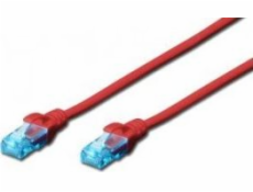 Digitus DIGITUS CAT 5e U-UTP patch kabel PVC AWG 26/7 délka 25m barva červená