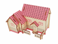 Woodcraft Dřevěné 3D puzzle Fialový dům