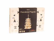 RoboTime dřevěné 3D puzzle Pětipatrová pagoda