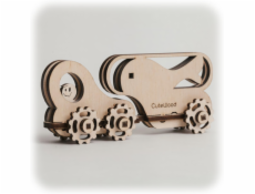 CuteWood Dřevěné 3D puzzle Rybí vůz