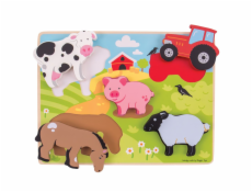 Bigjigs Toys Vkládací puzzle farma