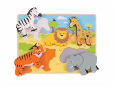 Bigjigs Toys Vkládací puzzle safari