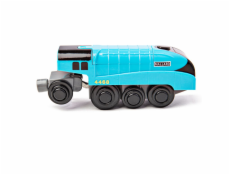 Bigjigs Rail Elektrická lokomotiva Mallard modrá