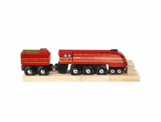 Bigjigs Rail replika lokomotivy Duchess of Hamilton + 3 koleje