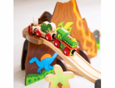 Bigjigs Rail Dřevěná vláčkodráha dinosauři