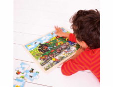 Bigjigs Toys Dřevěné puzzle vlak 24 dílků