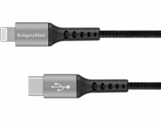 Kabel KRUGER & MATZ KM1267 USB-C/Lightning C94 MFi 1m Black