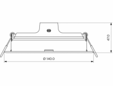 Vestavěná lampa Philips Meson, 12,5W, 3000°K, LED