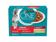 PURINA One Sterilcat mix příchutí - mokré krmivo pro kočky - 12 x 85g