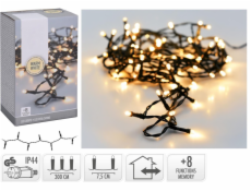 Garlianda 40LED, 3m, teplá bílá / zelená IP44