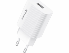 Nástenná nabíjačka VFAN E01, 1x USB, 2,4 A (biela)