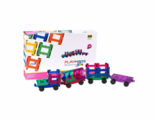 Magnetic tiles 3D Train Playmags 155 - 20 pcs set