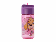 Fľaša na vodu so slamkou pre deti STOR 74536 430 ml Paw Patrol (ružová)