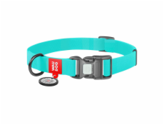 Luminus waterproof dog collar with QR kód Waudog size L turquoise