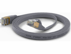 Wantec Wantec flates CAT6A FTP Patch kabel - 1 m - Cat6a - F/UTP (FTP) - RJ- 45 - RJ- 45 - šedý (7075)