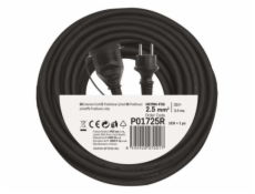 Venkovní prodlužovací kabel 25m / 1 zásuvka / černý / guma-neopren / 230 V / 2,5mm2