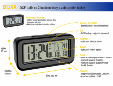 TFA rádiem řízený digitální budík s automatickým podsvícením 60.2554.01 BOXX