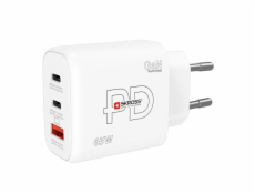 SKROSS USB A+C nabíjecí adaptér Power charger 65W GaN EU, Power Delivery, typ C