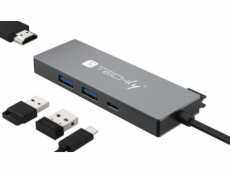 USB HUB Techly Hub USB-C 4 v 1