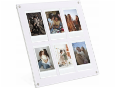 LoveInstant Frame Stojací rám na 6 fotografií Pre Fuji Instax Mini 12 40 11 9 8 7 Evo Liplay Link / Biela