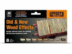 Vallejo : Model Air - Old &amp; New Wood Effects 8x 17 mm