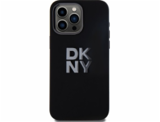 DKNY DKHCP15LSMCBSK iPhone 15 Pro 6.1 čierno/čierne pevné puzdro Tekuté silikónové kovové logo