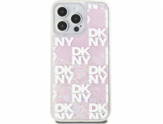 DKNY Liquid Glitter Multilogo – púzdro iPhone 15 Pro Max (ružové)