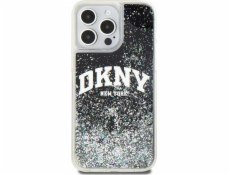 Veľké logo DKNY Liquid Glitter – púzdro na iPhone 13 Pro Max (čierne)