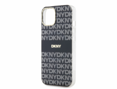 DKNY DKHMP14SHRHSEK iPhone 14 / 15 / 13 6.1 čierno / čierne pevné puzdro IML Mono &amp; Stripe MagSafe