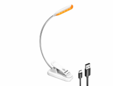 Bezdrôtová lampa Glocusent s klipom, USB-C (biela)