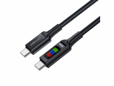 USB-C do USB-C cable Acefast C7-03 1.2m, s displejom (black)