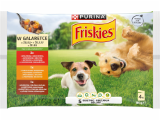 PURINA Friskies in jelly - vlhké krmivo pre psov - 4 x 85g