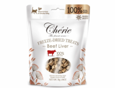 CHERIE Freeze-dried beef liver pieces - maškrta pre mačky - 30g