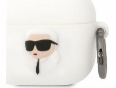 Karl Lagerfeld pouzdro Karl Lagerfeld KLA3RUNIKH kryt Apple AirPods 3 bílý/bílý silikonový Karl Head 3D