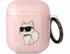 Karl Lagerfeld Karl Lagerfeld KLA2HNCHTCP Airpods 1/2 kryt růžový/růžový Ikonik Choupette