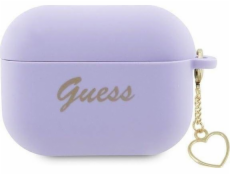 Guess pouzdro GUAP2LSCHSU kryt Apple AirPods Pro 2 fialový/fialový Silicone Charm Heart Collection