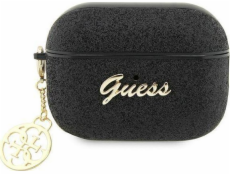 Guess pouzdro GUAP2GLGSHK kryt Apple AirPods Pro 2 černo/černý Glitter Flake 4G Charm