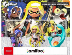 Nintendo Amiibo Figures Splatoon 3 / 3 Figurky: Octoling (modrá) / Inkling (žlutá) / Smallfry