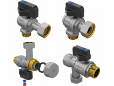 Arco SENA Univerzální sada rohových ventilů pro plynové kotle s filtry (2 ks 1/2 + 2 ks 3/4)