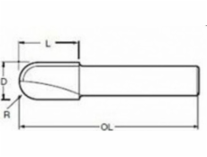 Makita U-Slot Fréza 8mm R=8 16x18mm