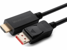 AV adaptér MicroConnect DisplayPort – HDMI černý (4K Displayport 1.4 na HDMI)