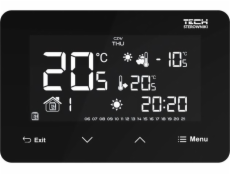 Tech Bezdrátový ovladač ST-293z v2 černý, dvoustavový pokojový ovladač (skleněný přední panel)