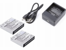 Cameron Sino Battery Set 2x Baterie + nabíječka pro Xiaomi Yi Az13-1