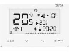 Tech ST293V3 drátový pokojový regulátor, dvoustavový (skleněný přední panel), bílý