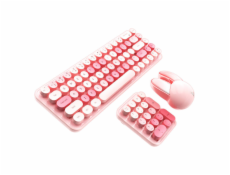 MOFII Wireless Keyboard+Numeric Keypad+Mouse 3in1 2.4G (Pink)