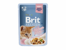 BRIT Premium Kitten Chicken fillets - mokré krmivo pro kočky - 85g