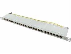 LogiLink Patchpanel LogiLink 19 Cat.6A, 24 portů, šedý, 0,5 HE